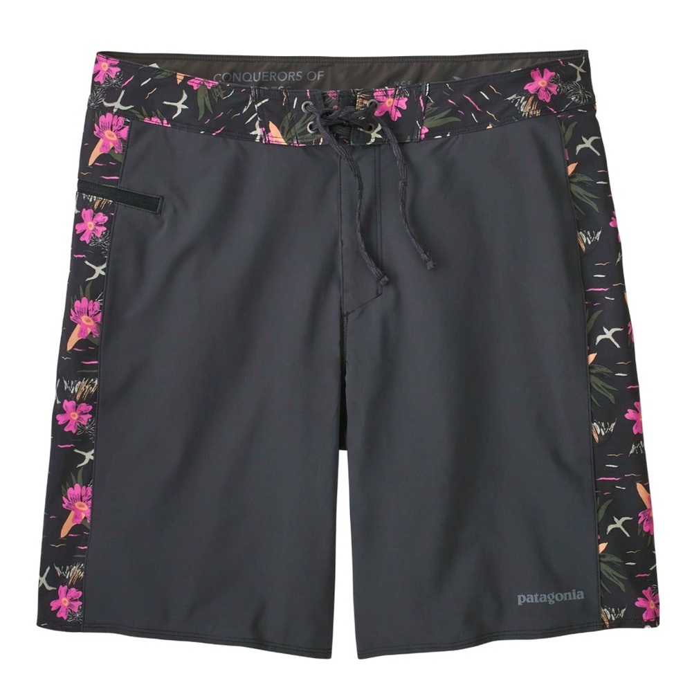 Patagonia Men's Hydropeak SP Black Floral Swim Shorts